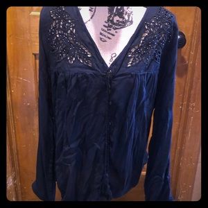 New With Tags, Long Sleeve Silver Top